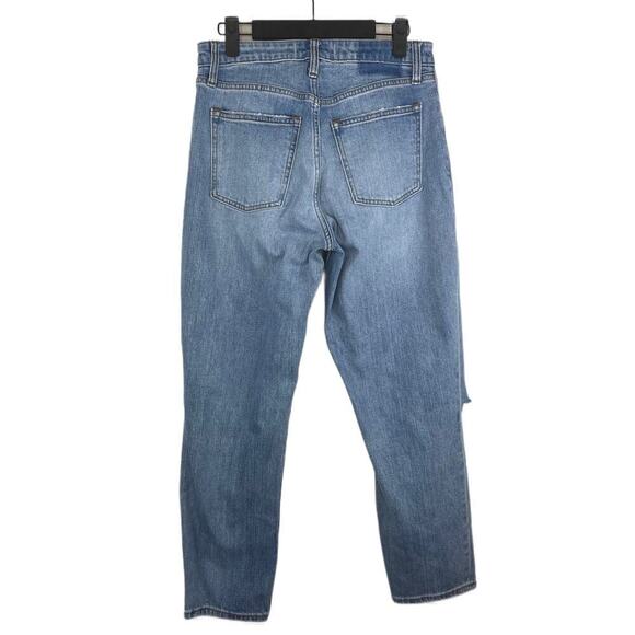 Abercrombie & Fitch Curve Love The Mom High Rise Light Wash Blue Denim Jeans 4R - Picture 3 of 9